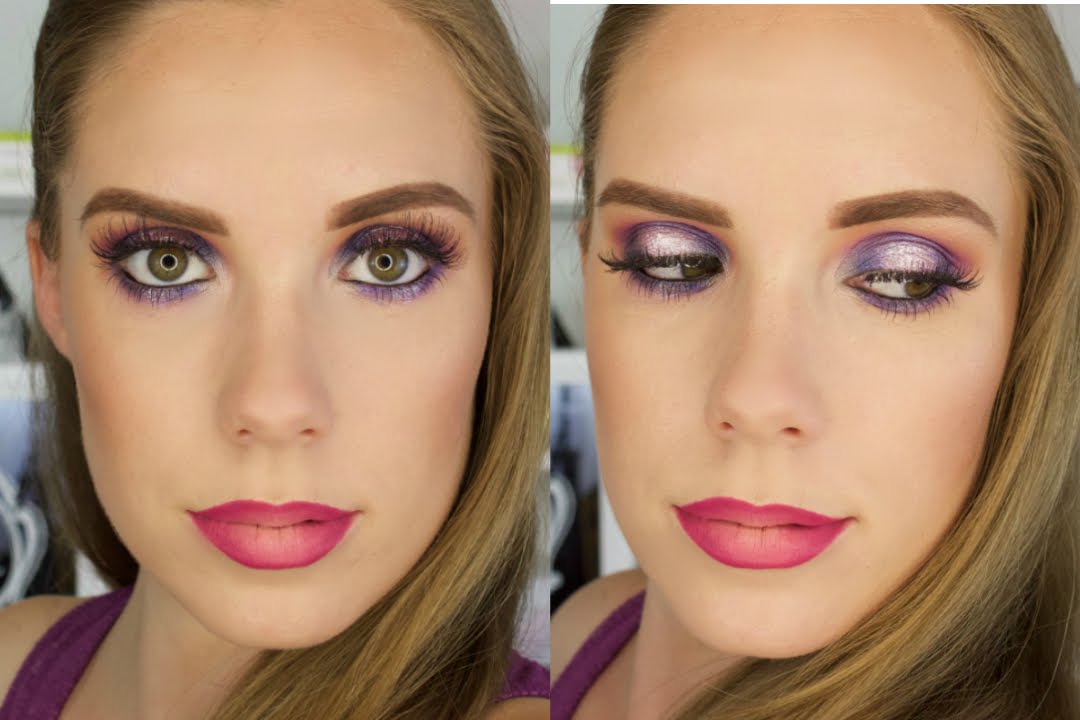 Dramatic Purple Eye Makeup Look Talk Through XxSarahNicolexX YouTube