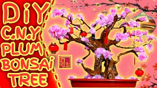 HARUS BUAT GINIAN Kalo mo' Imlek-an !! Chinese New Year Plum Bonsai Tree DIY | DIY CNY Bonsai Tree