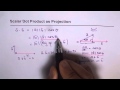 Scalar Dot Product As Vector Projection Component