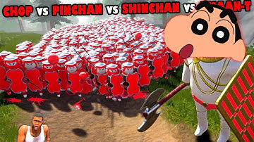 BIGGEST BATTLE of CHOP vs PINCHAN vs SHINCHAN vs AMAAN-T in SHIELDWALL   AMAAN-T