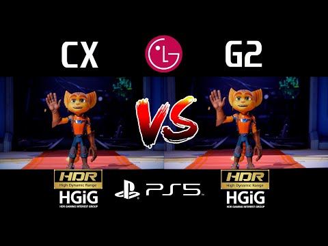 HDR10 - HGiG PS5 Comparison - OLED LG G2 vs LG CX