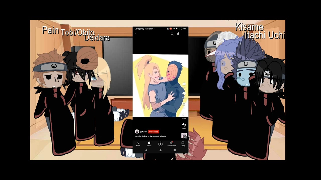 The Akatsuki Reacts to Tobi/Obito//TobiDei/DeiTobi💕First Reaction video I've made//A little short🥲