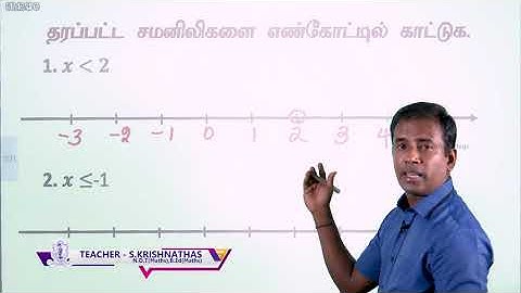 Grade -11- Mathematics - Inequality - Part - 1 - E-Learning Programme of Jaffna Hindu College