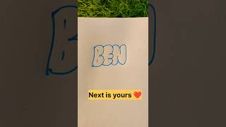 Stylish Ben Bubble Letter 💫 Easy for Beginners