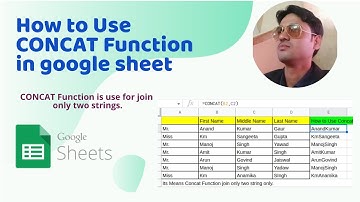 How to Use CONCAT Function in Google Sheet