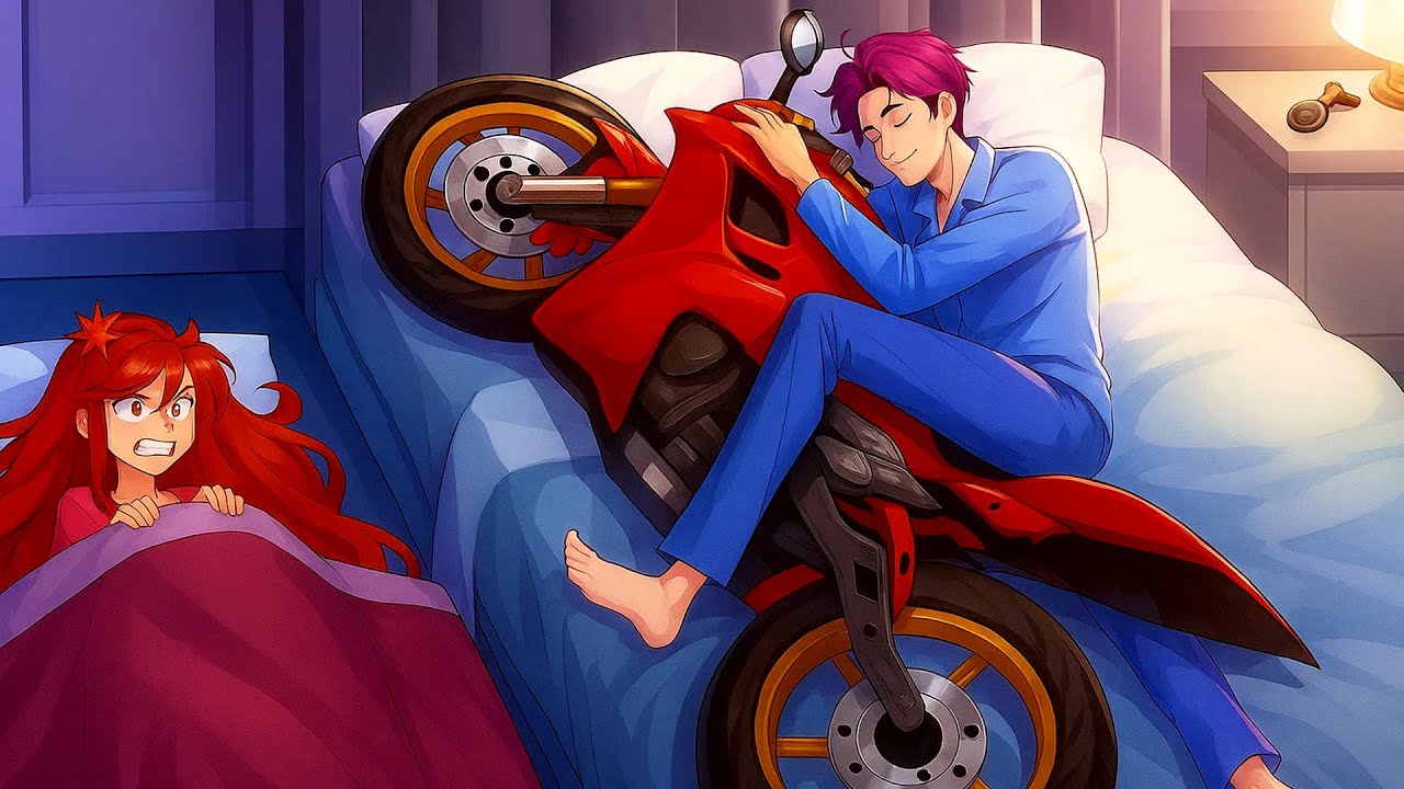 Mon copain aime les motos plus qu'il ne m'aime.