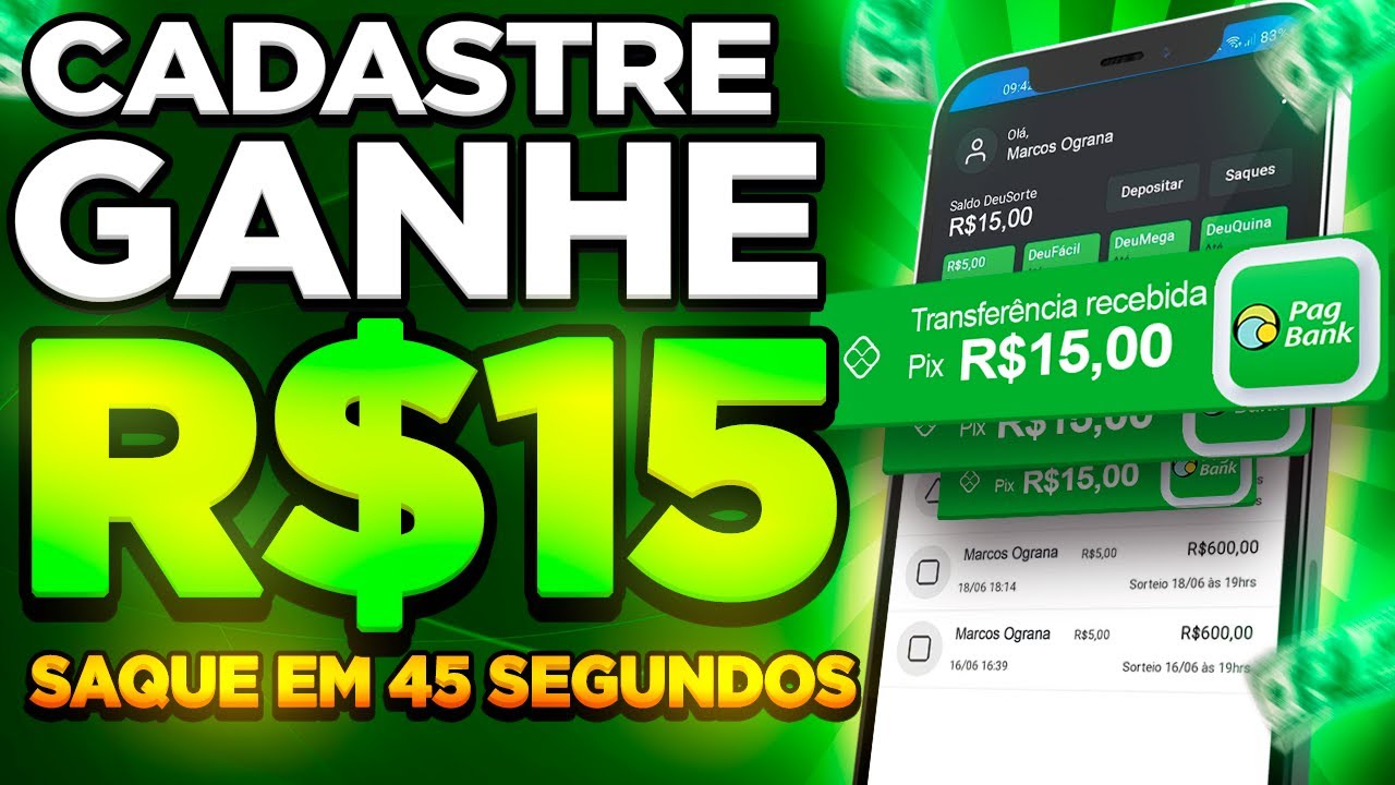 ✅GANHE R$15 NO PIX – BAIXE E GANHE – MELHOR APP PARA GANHAR DINHEIRO – APP PAGANDO NO CADASTRO 2022