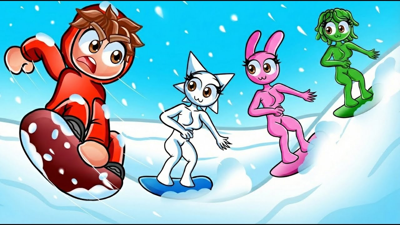 ESCAPING the SPRUNKIS by SNOWBOARDING!