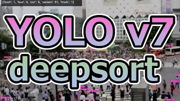 YOLO v7 DeepSort Tracking Pytorch Tutorial / すぐ試せるDeepSortを使った物体検出と追跡カウントアップの実行方法