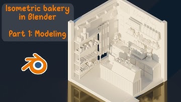 Isometric Bakery in Blender Part 1: Modeling // timelapse