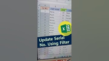 🔥💥Update Serial no. using Filter 🔥Filter #shorts #excel #excelformula #ytviral #computer