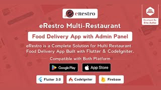 eRestro - Multi Restaurant Flutter App | Food Ordering App with Admin Panel & Restaurant Panel