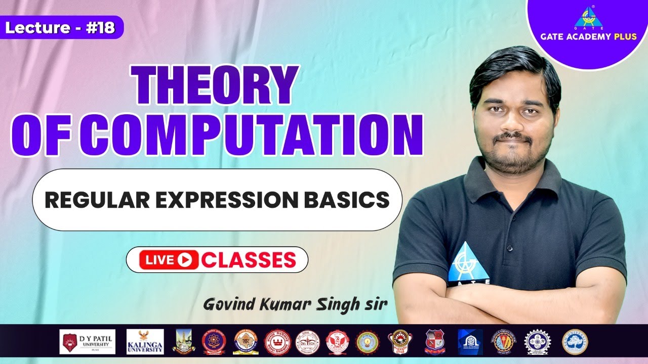 #18 Regular Expression Basics | TOC | with Govind Sir - YouTube