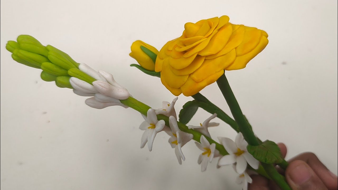 How To Make Flower Making With Clay! Easy Clay Flower!How To Make Flower with Clay Easy Tutorial 