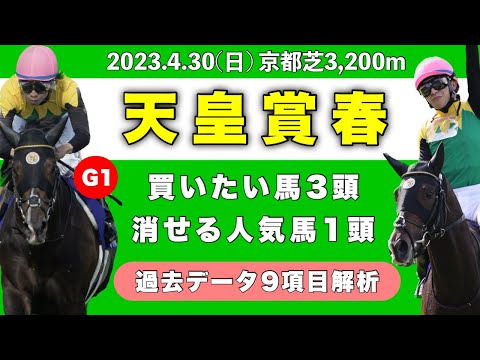 【天皇賞・春2023】過去データ9項目解析!!買いたい馬3頭と消せる人気馬1頭について(競馬予想)