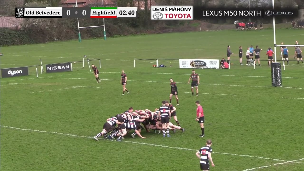 Old Belvedere Vs Highfield highlights 18th February 2023 AIL 1B Rugby