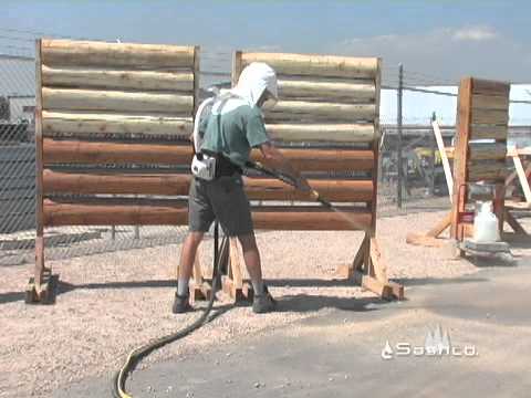 How To Sandblast Log Walls