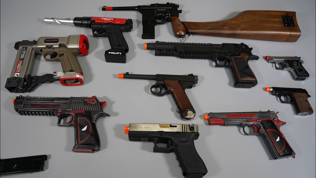 Best Pistol Airsoft Toy Gun - Double barrel Glock - M1911