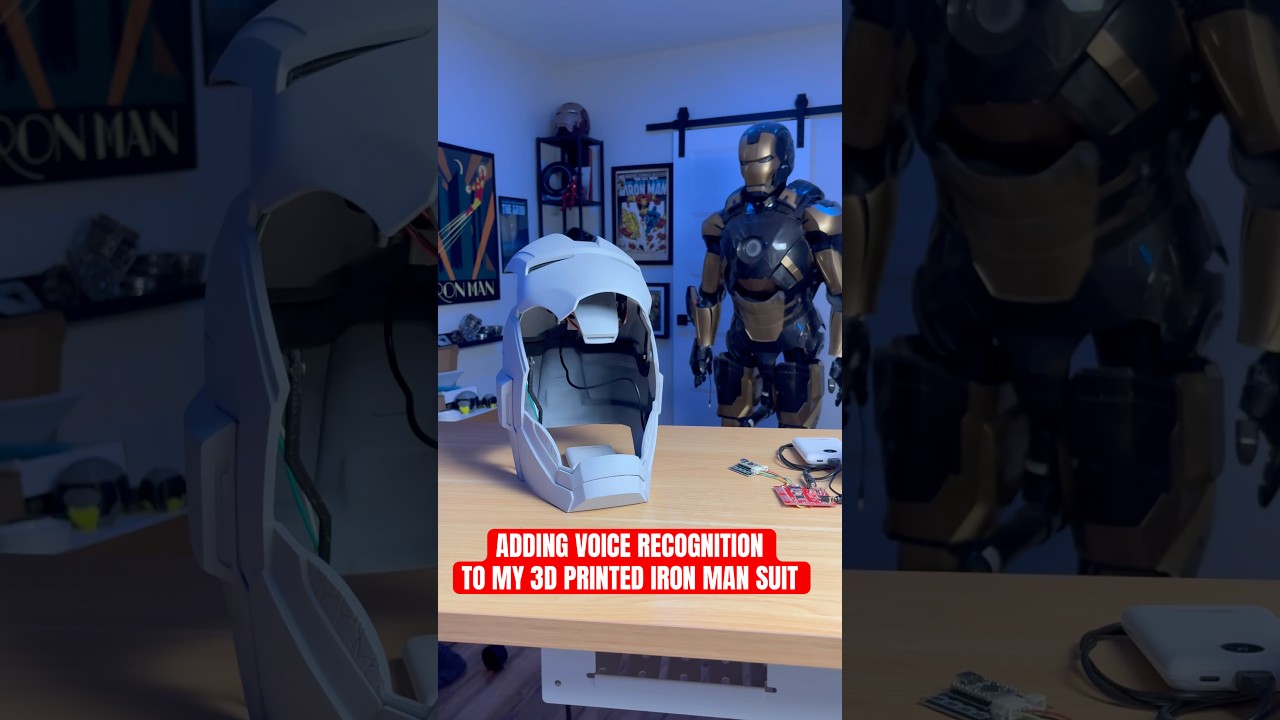 My #ironman suit has voice recognition now! #shorts #cosplay #3dprinting #coding #diy #marvel #inspo