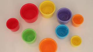 Stacking Bright Rainbow Toy Cups-Learn Colors-Kids-Toddlers-Preschoolers