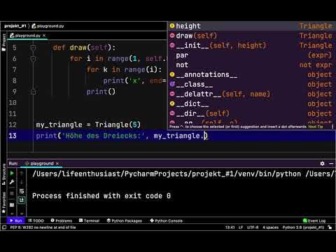 Python Tutorial - Ein Dreieck im Terminal ausgeben (Übungsaufgabe ...