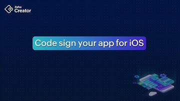Code sign your app for iOS | Zoho Creator