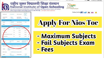 Nios Apply For Toc Meaning Toc Rules | Task Is Helping (NIOS) #nios #ode #taskishelping #result