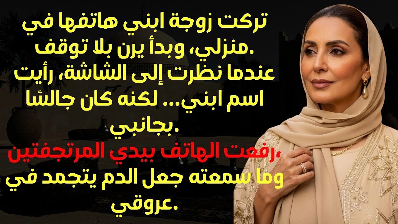بدأ هاتف زوجة ابني يرن، فرأيت اسم ابني على الشاشة... لكنه كان جالسًا بجانبي!