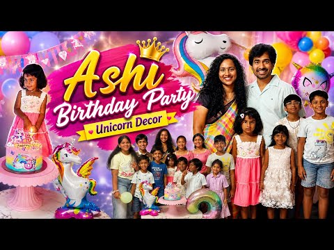 Ashi 3rd Birthday Celebrations |Unicorn theme decor |Own house lo 1st event🥰 #teluguvlogs Germany