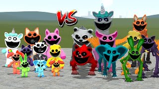 ALL SMILING CRITTERS MINI VS ALL SMILING CRITTERS GIANT FORMS POPPY PLAYTIME 3 In Garry's Mod
