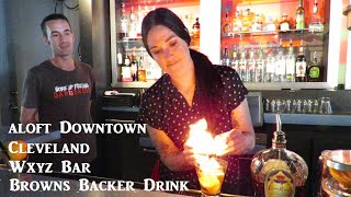 aloft Hotel Downtown Cleveland Wxyz Bar Custom Browns Backer Drink