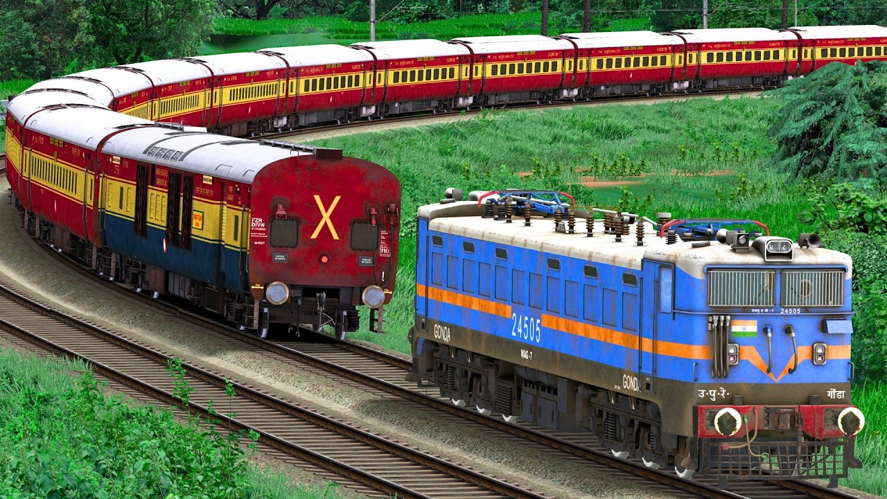WAG7 SHUNT ICF RAJDHANI EXPRESS TRAIN | BUMPY RAILROAD | Train Simulator | Railworks | NTG GAMING