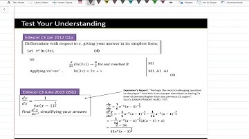 Differentiation Year 2 Chapter 9 A level Mathematics (Part 2)