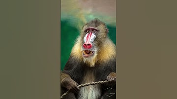 😮 LARGEST Monkey Species! | Mandrill #nature #shorts #mandrill #monkey #fyp #viral #ytshorts #yt