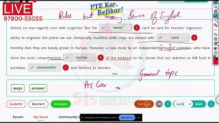 PTE CORE reading tips in live class - June 2025