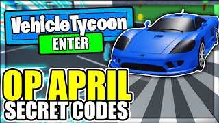 (APRIL 2021) ALL *NEW* SECRET OP CODES! Vehicle Tycoon Roblox (APRIL 2021) ALL *NEW* SECRET OP CODES! Vehicle Tycoon Roblox