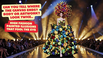 Chromatic Bloom Runway Spectacle | A Fusion of Colors, Textures, and Haute Couture Fantasy