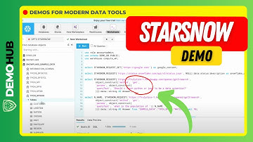 StarSnow Demo // Implementing GPT3 On Snowflake with StarSnow HTTP Client | Demohub.dev
