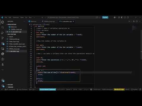 C++ Calculator Program Using Switch Case | Beginner Project | With Cool Terminal Parrot Dance 🦜Day 5