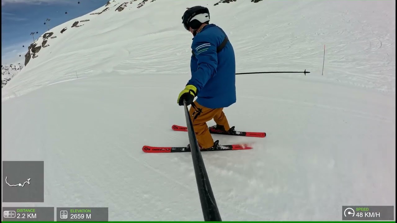 La Plagne - 28 Feb 2026 -  Live 3000 to Chalet de Bellecote - Selfie Stick