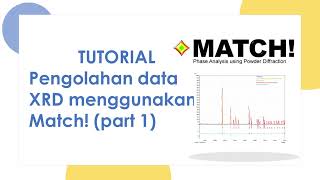 [TUTORIAL] Mengenal Aplikasi pengolahan data XRD Match! Crystal Impact screenshot 1