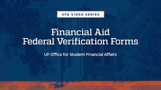 Federal Aid Federal Verification Forms 2019