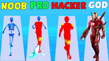 NOOB vs PRO vs HACKER vs GOD in SuperHero Fall