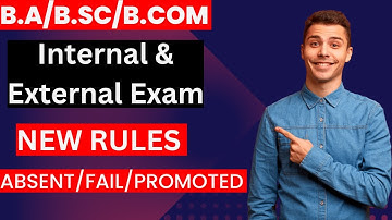 😱 External Exam NEW RULES 📢 Semester External Exam Rules for Absent/Fail/Promoted || B.A/B.SC/B.COM
