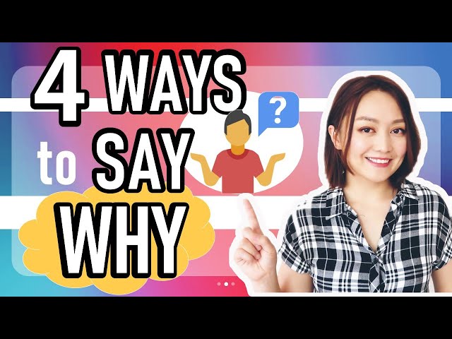 you can replace "为什么wei shen me" with more options(understand natives better and speak like them)