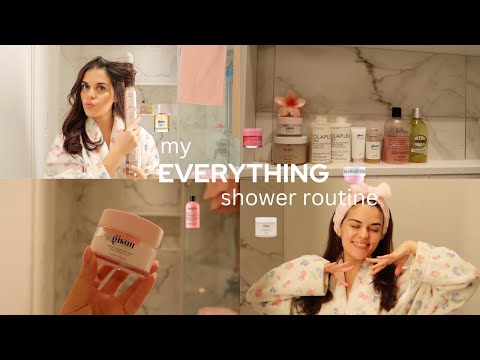 MY EVERYTHING SHOWER ROUTINE: hair care, body care, skincare & more🛁🎀🧖🏻‍♀️