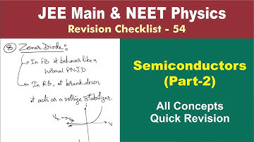 Semiconductors (Part 2) | Revision Checklist 54 for JEE & NEET Physics