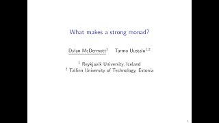 MSFP 2022 - Dylan McDermott - What Makes a Strong Monad
