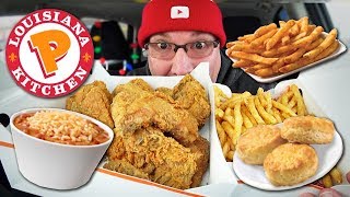 MUKBANG 먹방 | Popeyes $30 Holiday Feast | My First Jobs