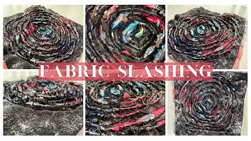 FABRIC SLASHING TEXTILES TECHNIQUE | Layering & FRAYING fabrics  | Didsbury Art Studio